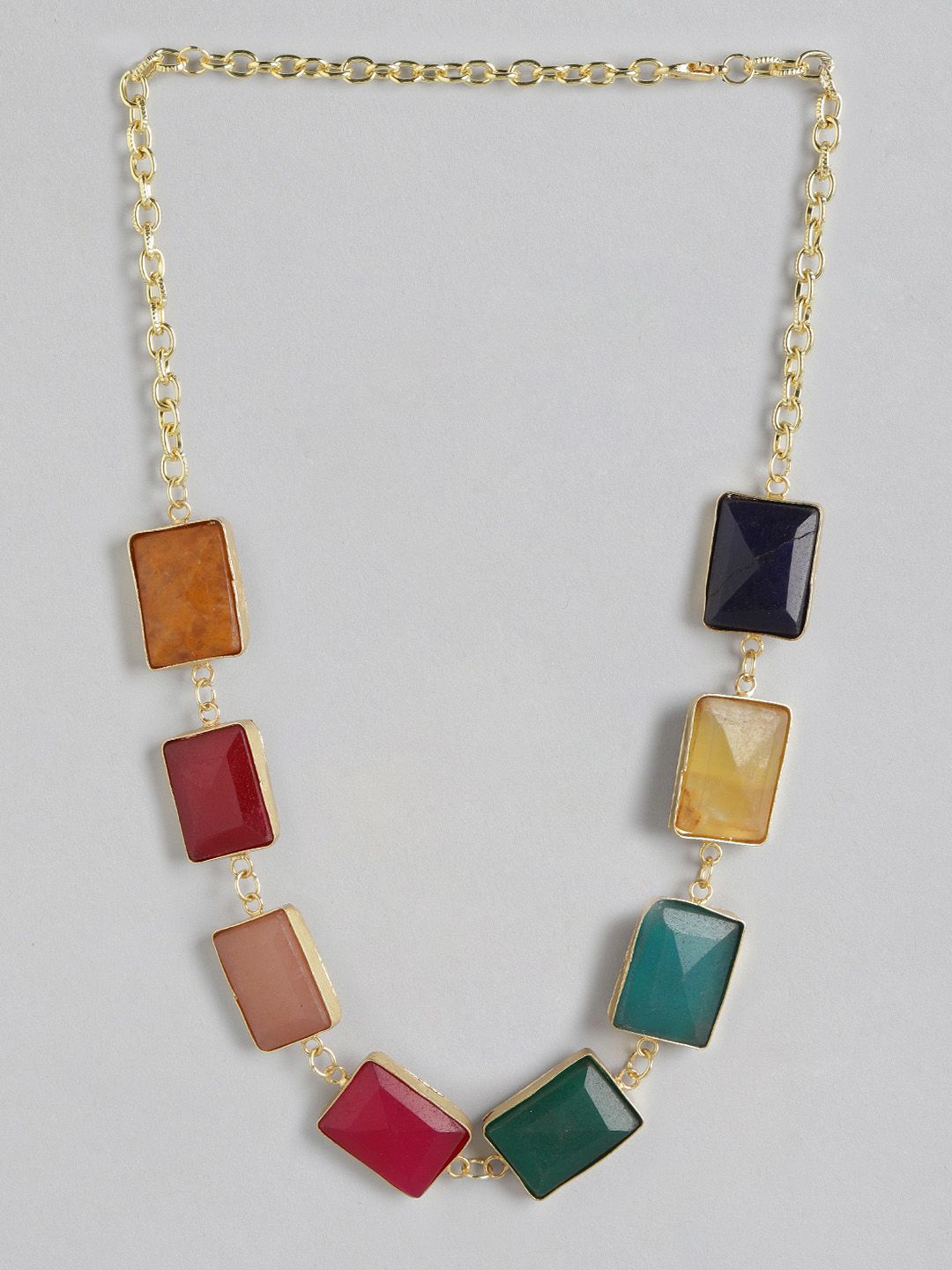 DressBerry Multicoloured Stone Studded Necklace Price in India