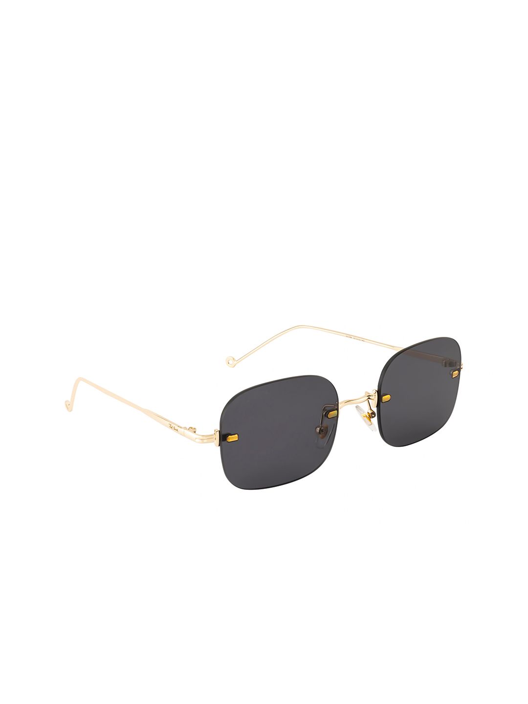 Ted Smith Unisex Grey Lens & Gold-Toned Square Sunglasses JUSTME_C1 Price in India