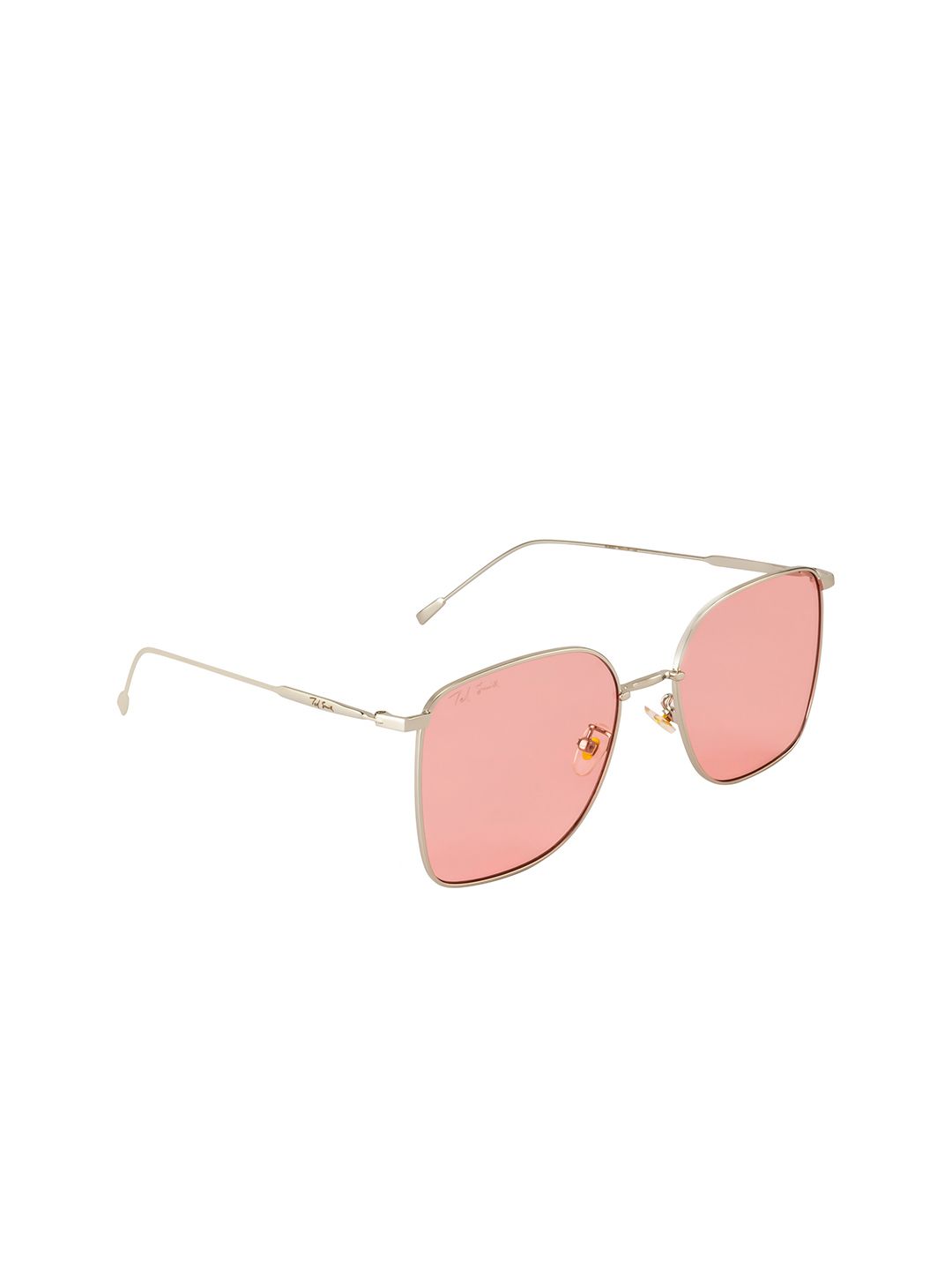 Ted Smith Unisex Pink Lens & Silver-Toned Square Sunglasses JEWELME_C4 Price in India