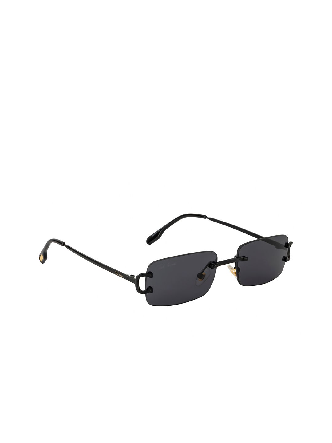 Ted Smith Unisex Grey Lens & Black Sunglasses with UV Protected Lens CLASIQUE_C1 Price in India