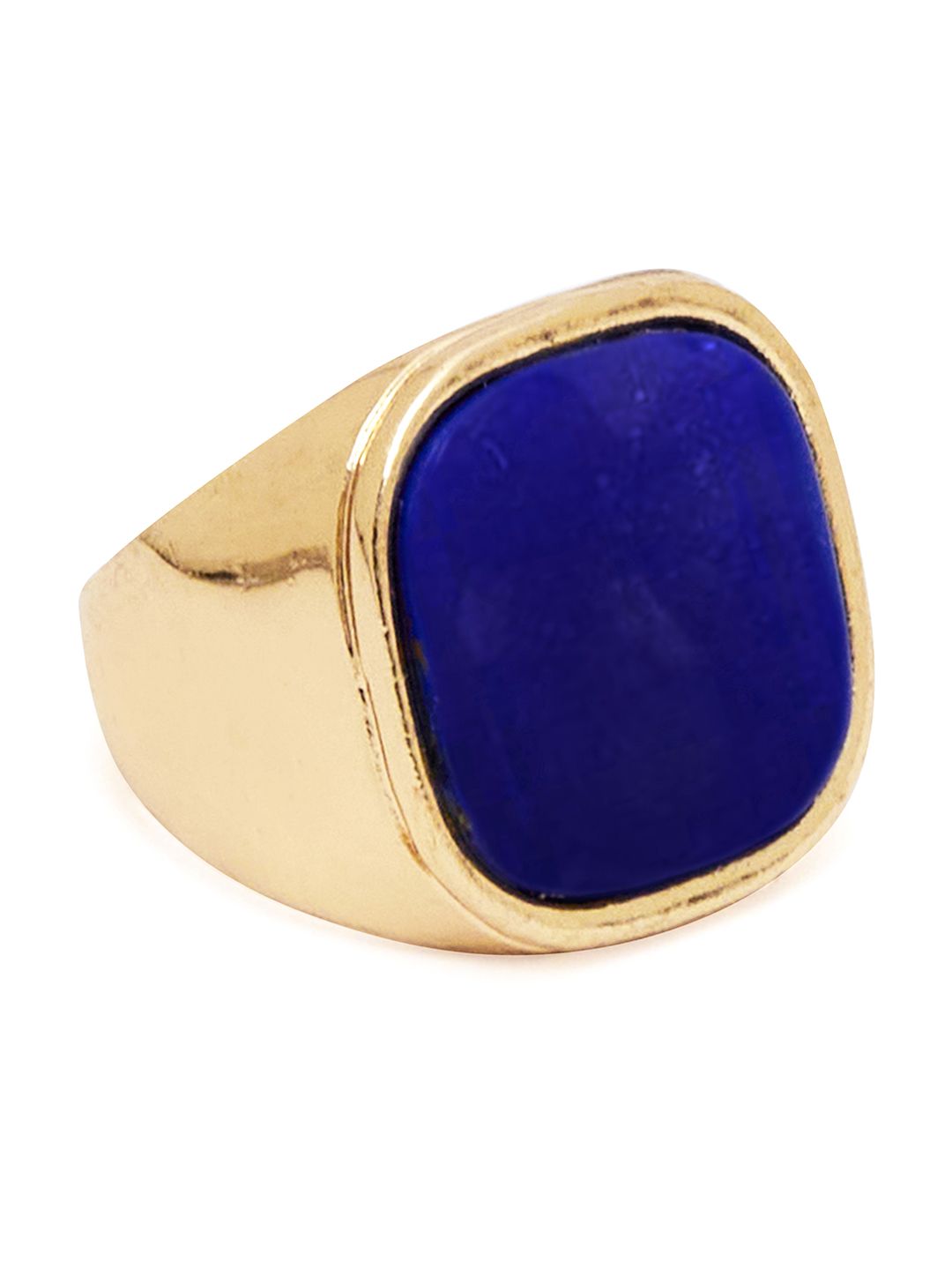 URBANIC Women Blue & Gold-Toned Geometric Ring Price in India