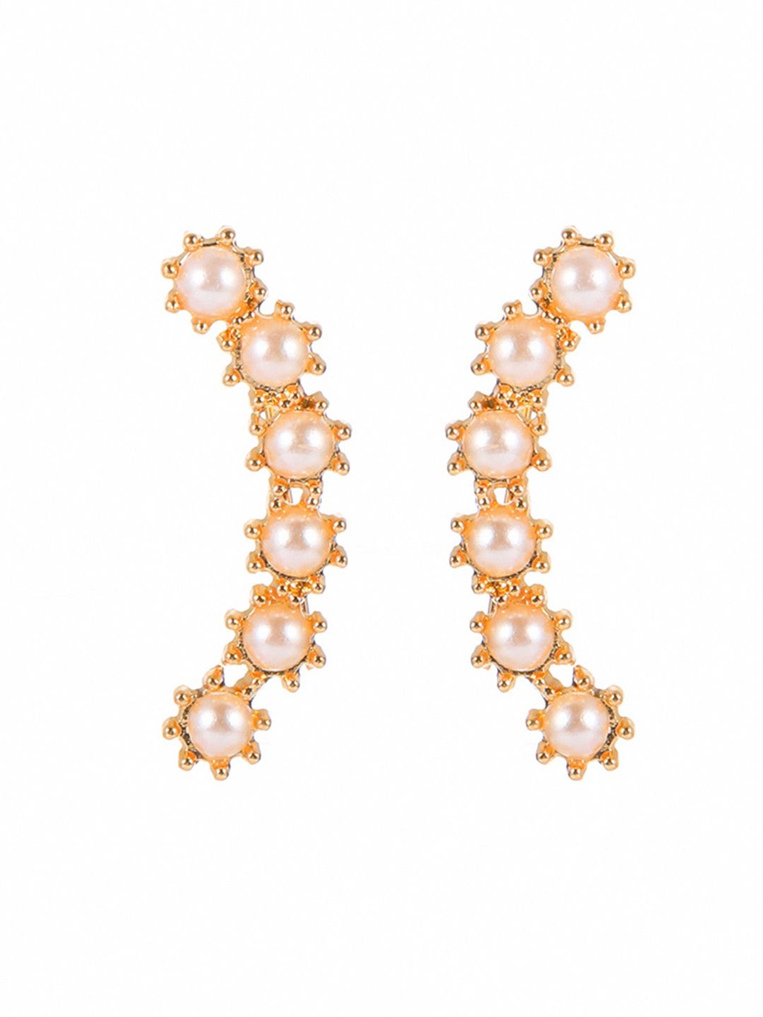 URBANIC Gold-Toned Contemporary Studs Earrings Price in India