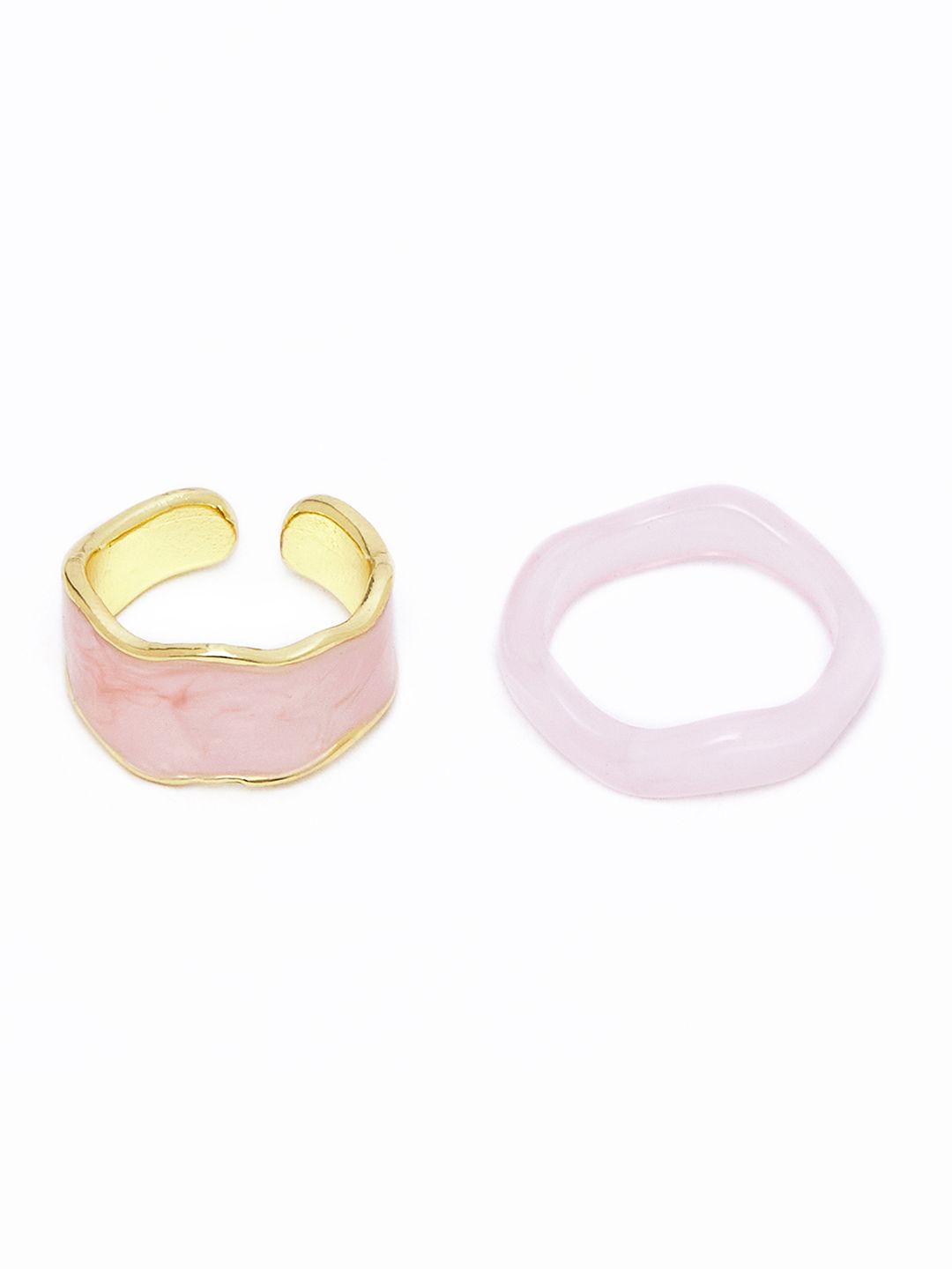 URBANIC Women Set of 2 Pink Rings Price in India