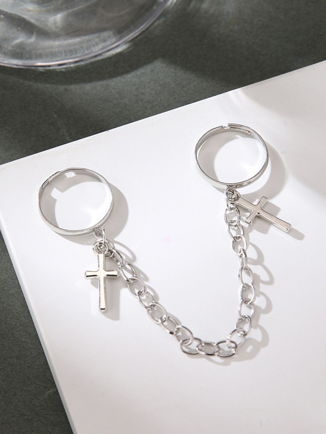 URBANIC Women Set of 2 Chain Linked Rings Price in India