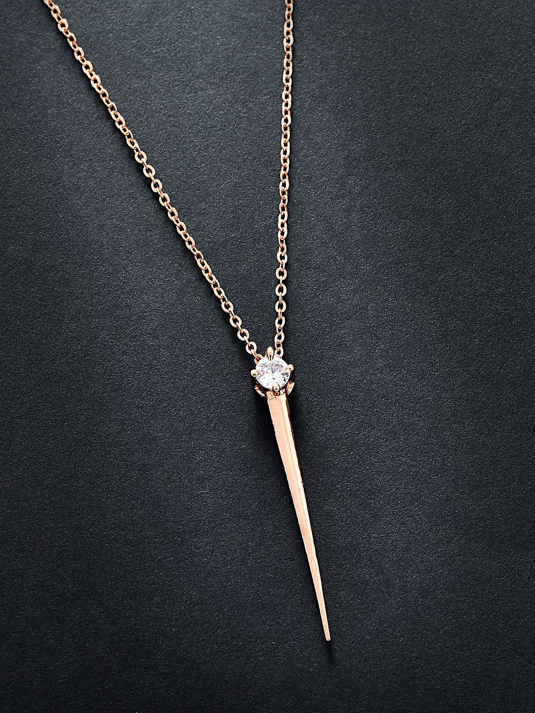 MINUTIAE Rose Gold Brass Rose Gold-Plated Necklace Price in India