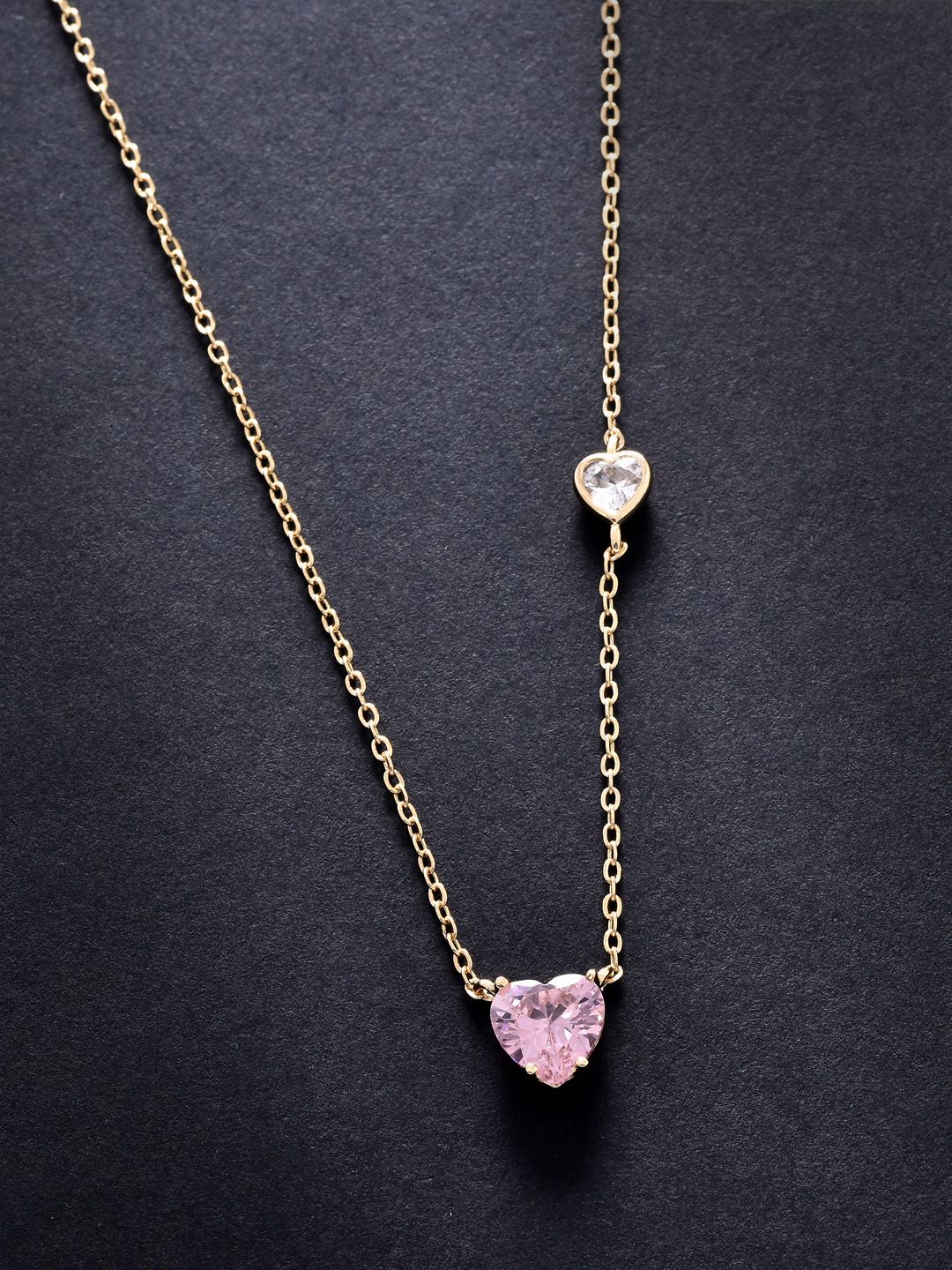 MINUTIAE Rose Gold & Pink Brass Rose Gold-Plated Necklace Price in India