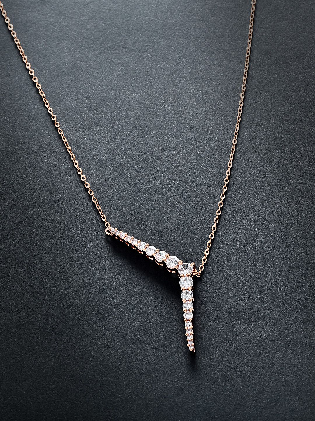 MINUTIAE Rose Gold & White Brass Rose Gold-Plated Handcrafted Necklace Price in India