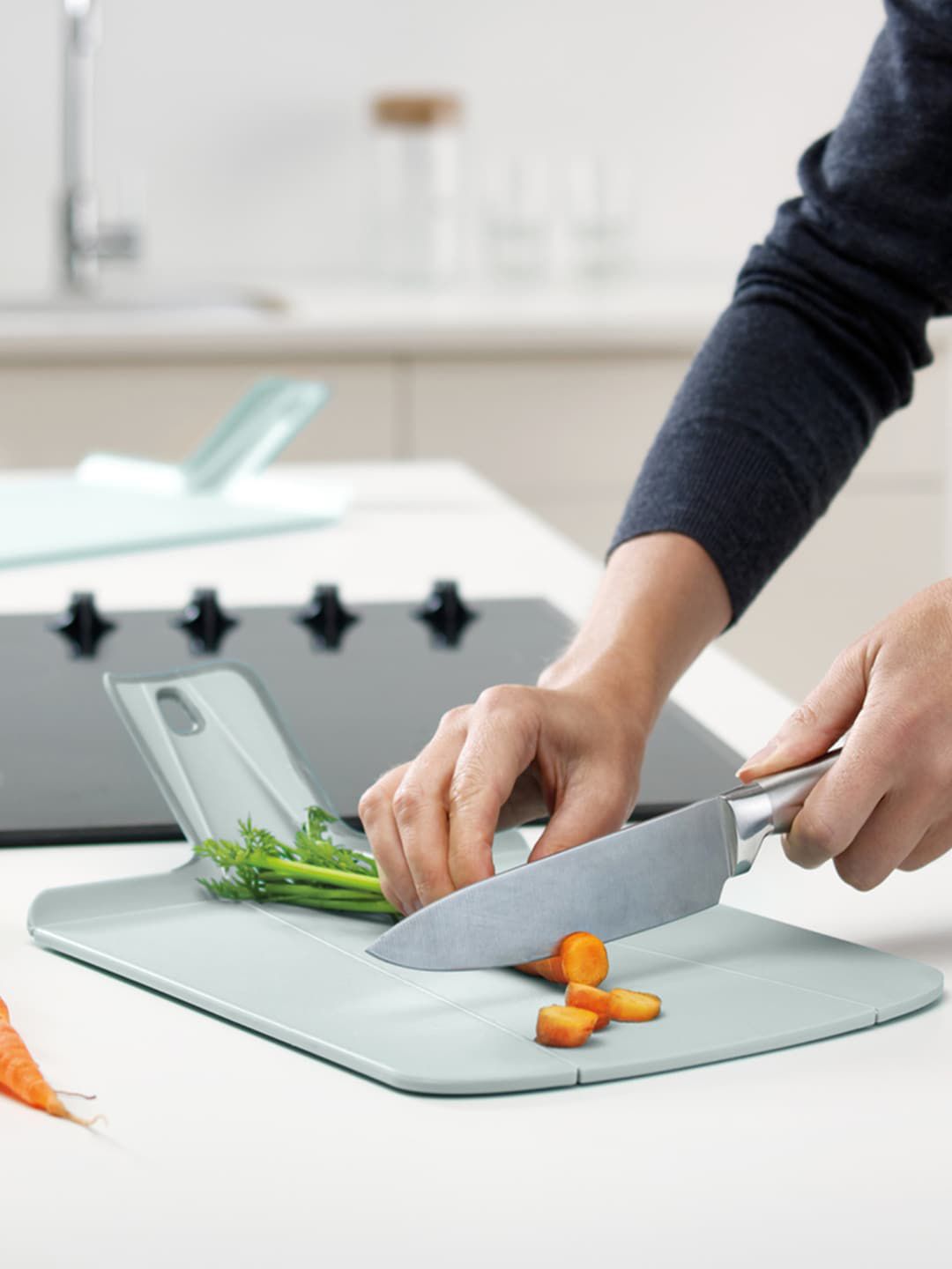 Joseph Joseph Grey Solid Folding Chopping Board Price in India