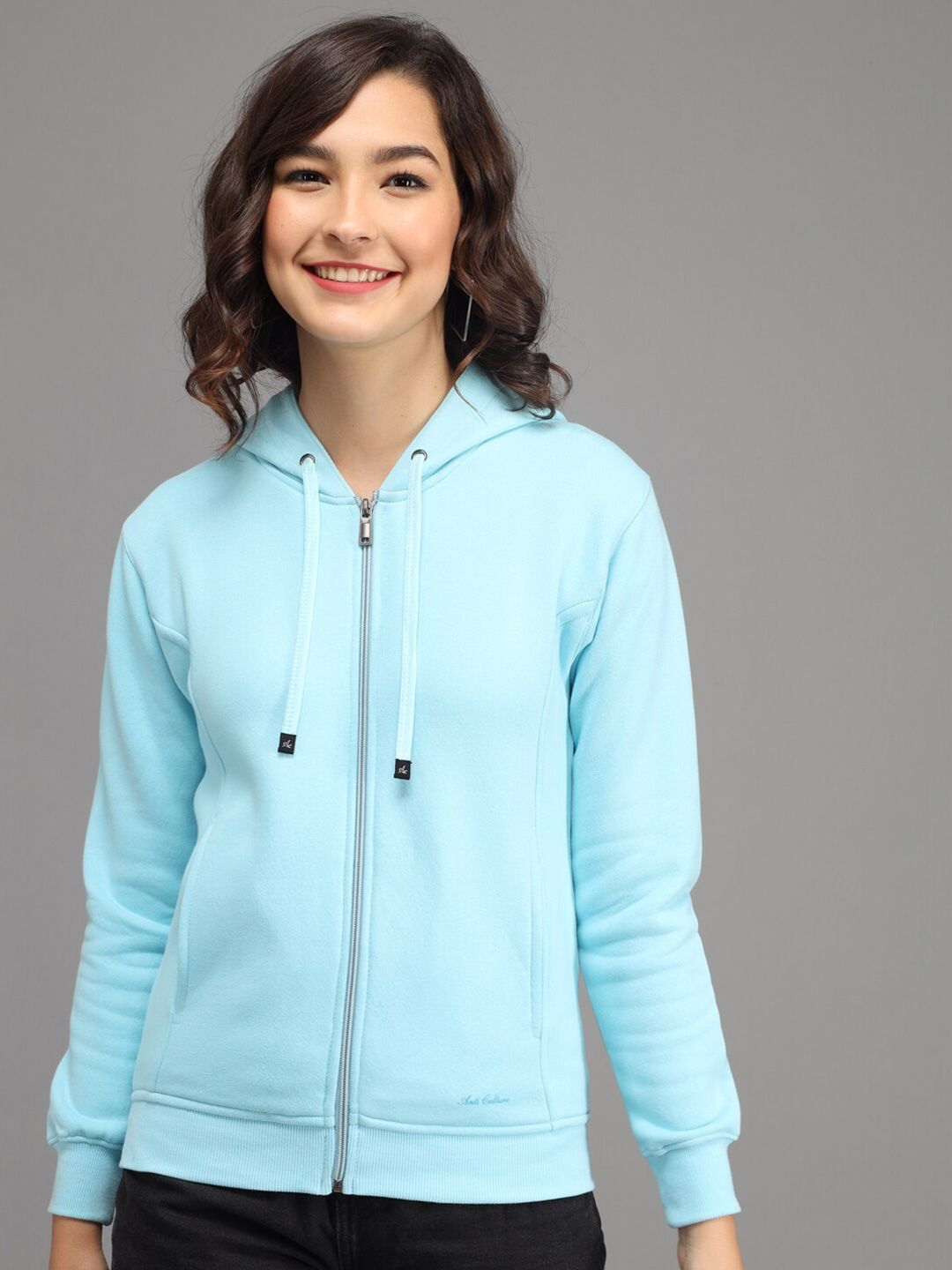 ANTI CULTURE Women Blue Sweatshirt Price in India