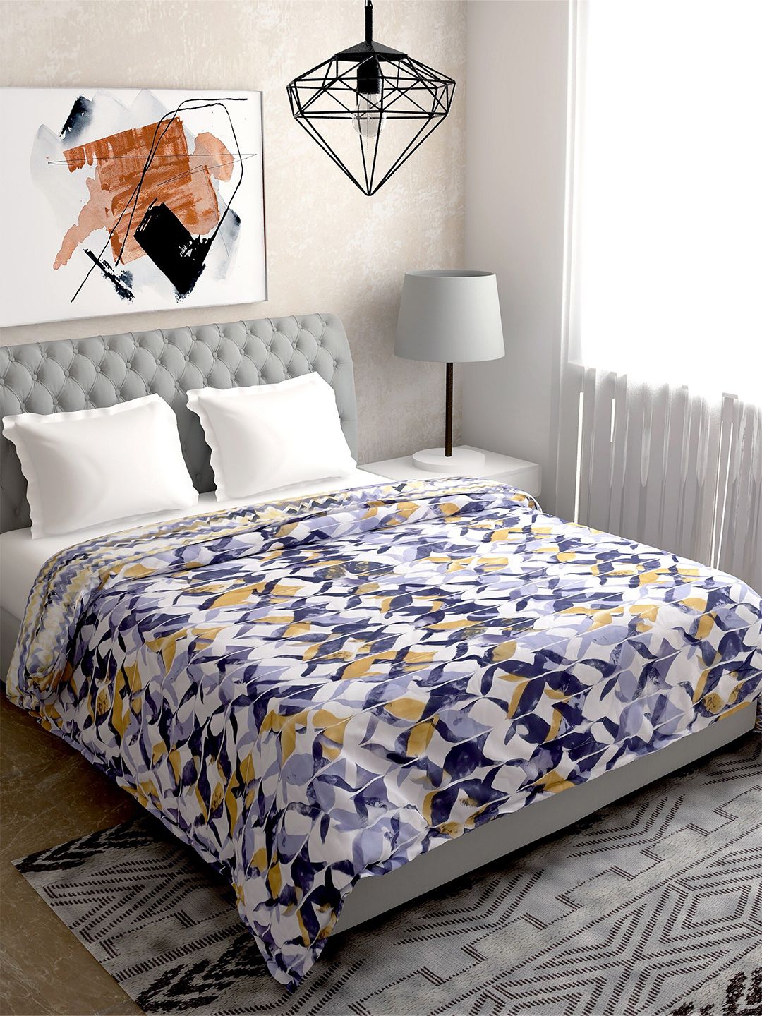 Salona Bichona Multicoloured AC Room 150 GSM Double Bed Comforter Price in India