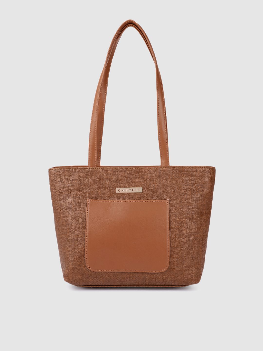 Caprese Brown Solid Shoulder Bag Price in India