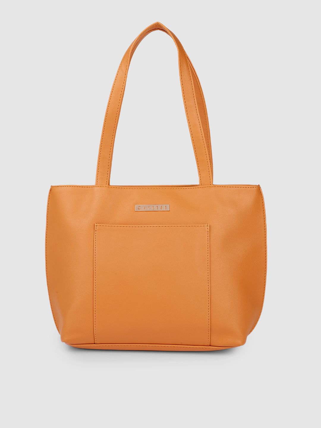 Caprese Orange Solid Shoulder Bag Price in India