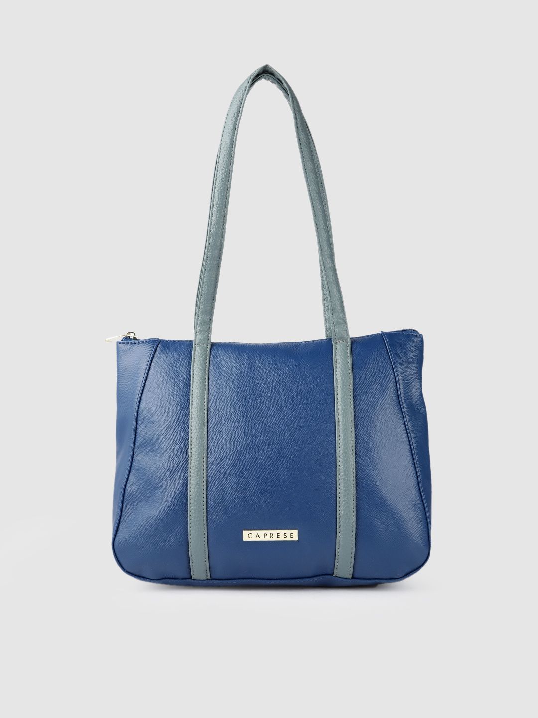 Caprese Blue PU Structured Shoulder Bag Price in India