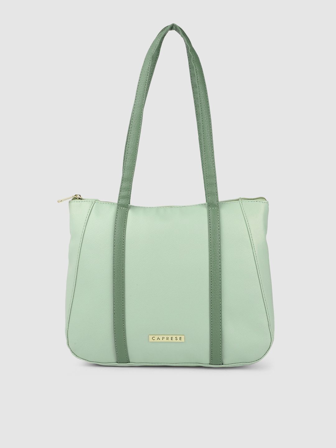 Caprese Green PU Structured Shoulder Bag Price in India