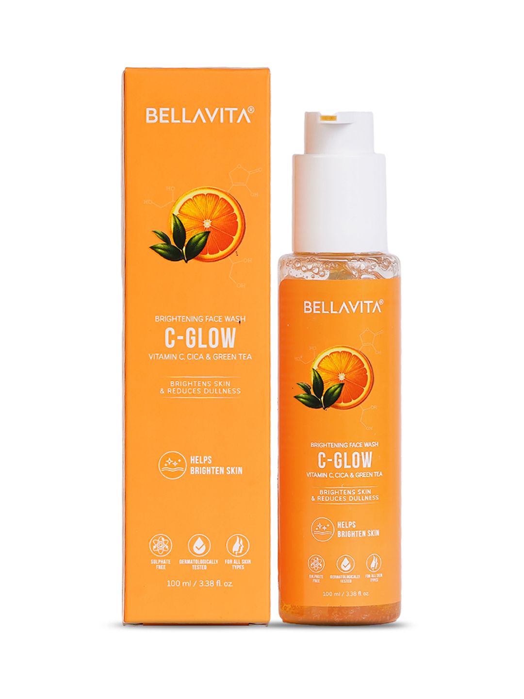 Bella Vita Organic Vitamin C-Glow Natural Face Wash For Brightening & Glow - 100 ml