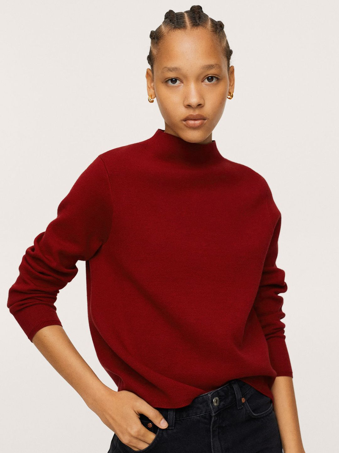 MANGO Women Red Pullover Price in India