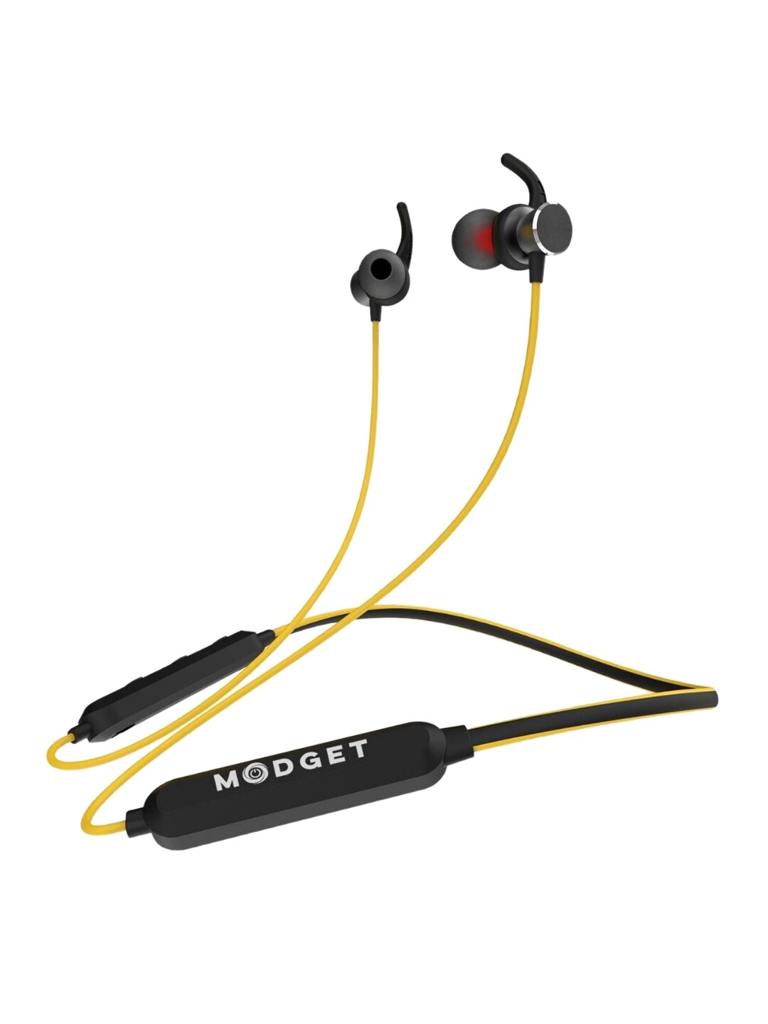 MODGET Black & Yellow Solid Neckband Bluetooth Headset Price in India