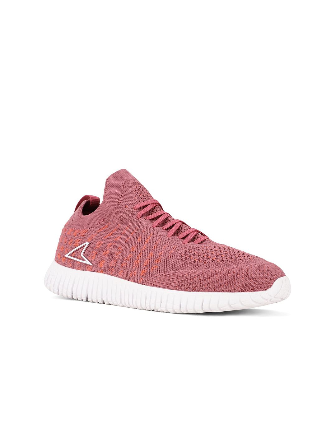 Power Women Pink Textile Running Non-Marking Shoes Price in India