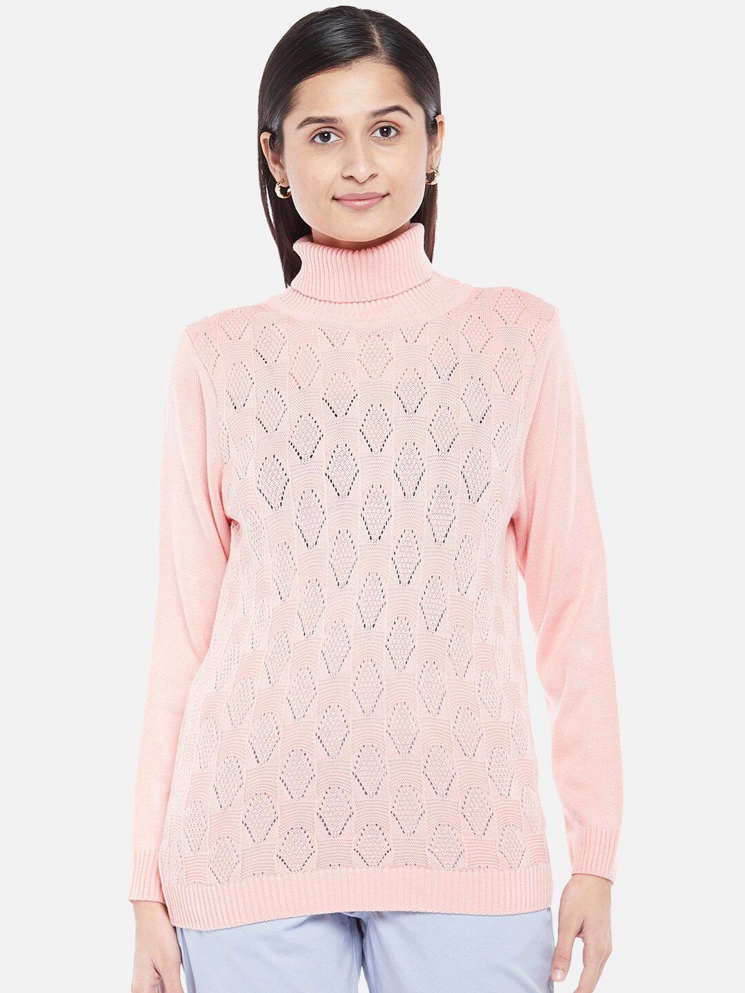 Honey by Pantaloons Women Pink Acrylic Pullover Price in India