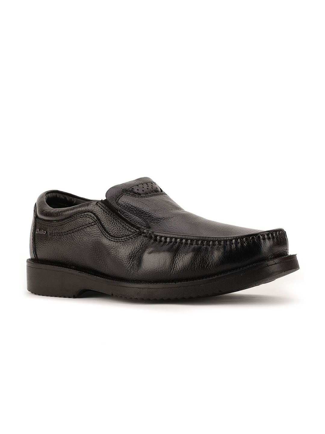 Bata Bata Men Black TexturedLeather Formal Slip-On Shoes