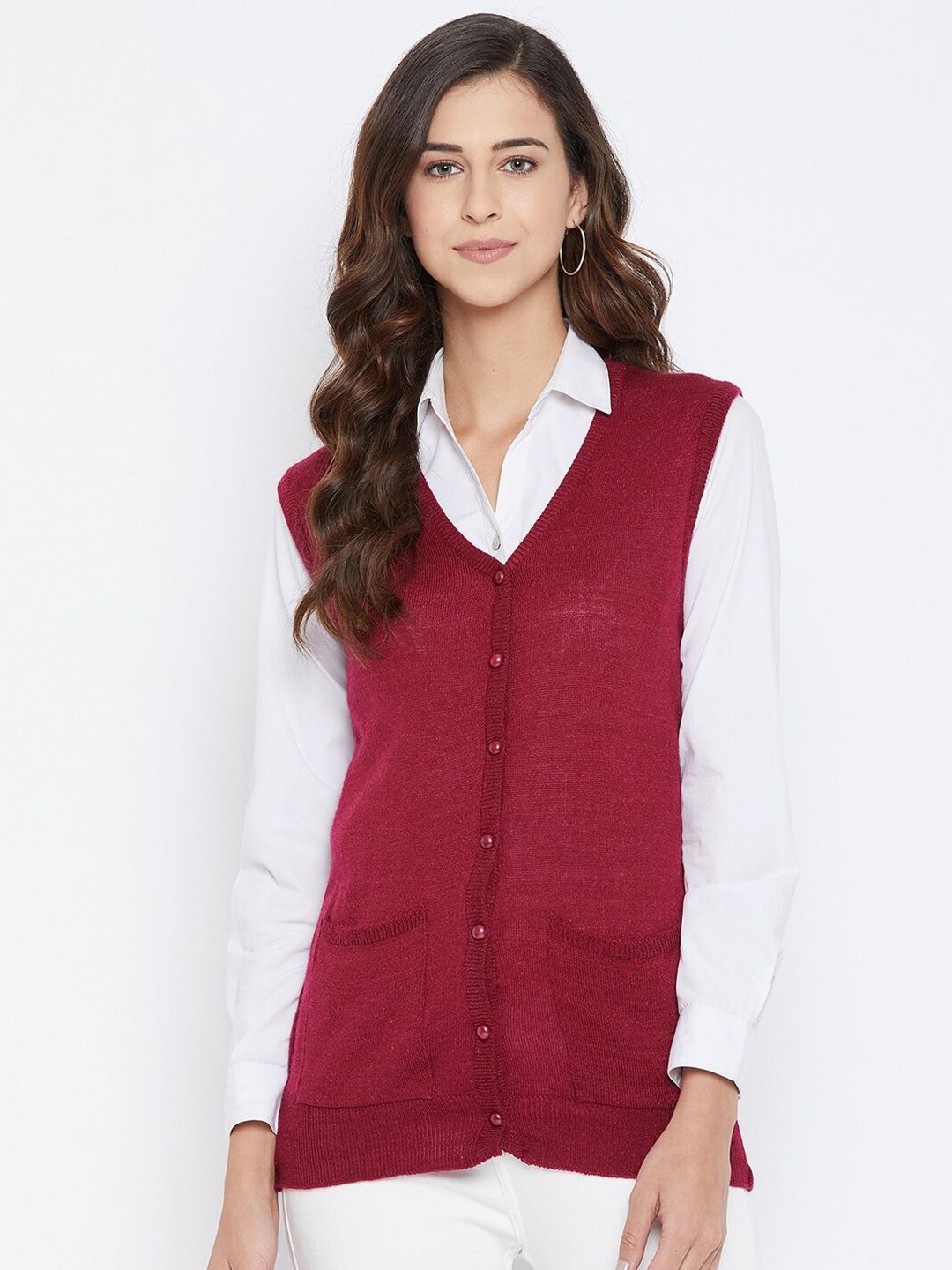 NEVA Women Red Cardigan Price in India