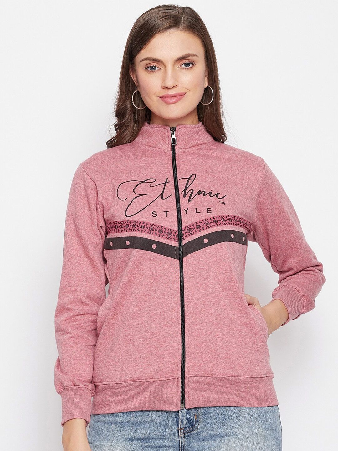 NEVA Women Pink Printed Sweatshirt Price in India