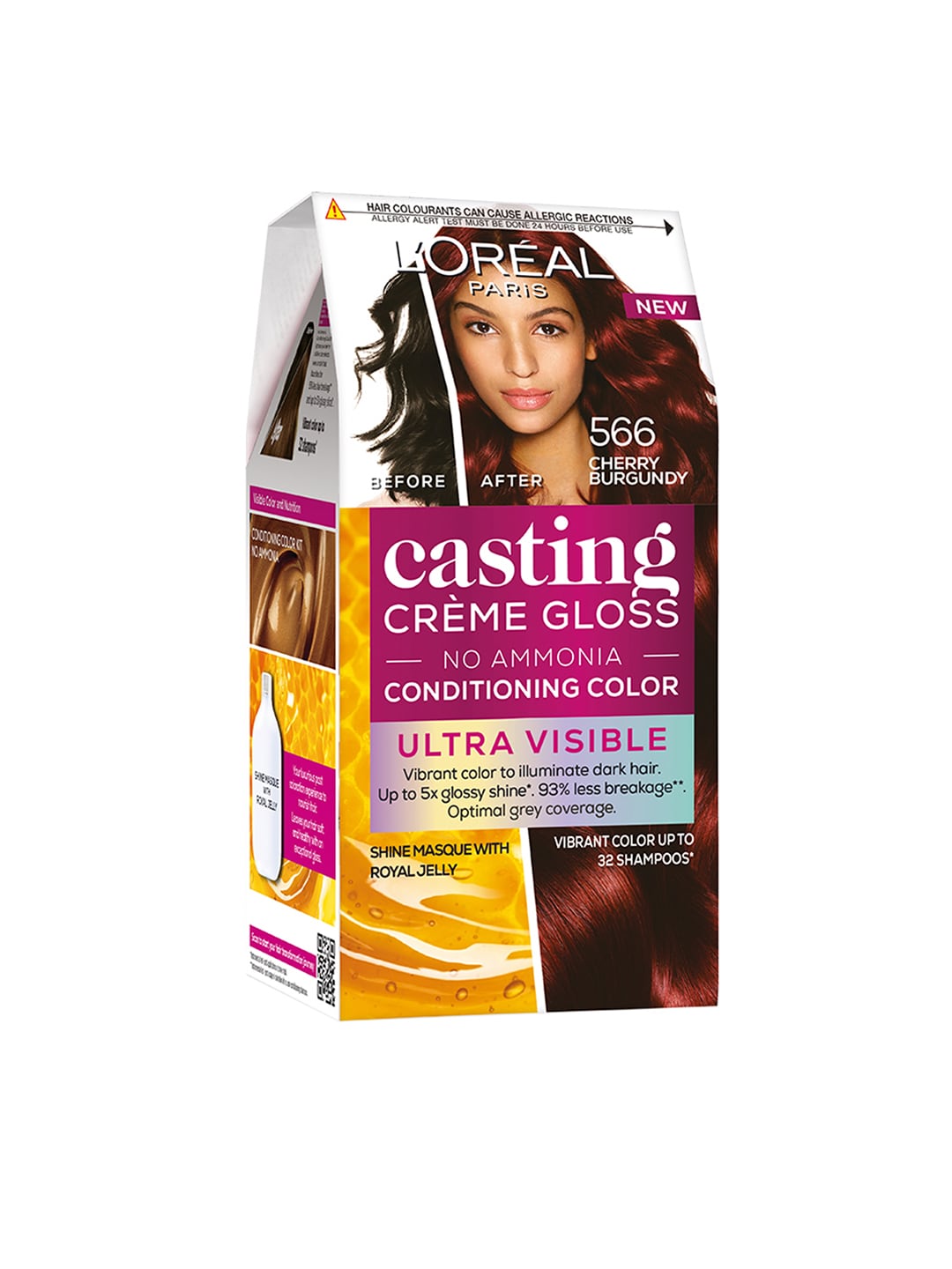 LOreal Paris Casting Creme Gloss Ultra Visible Hair Color - Cherry Burgundy 566 Price in India