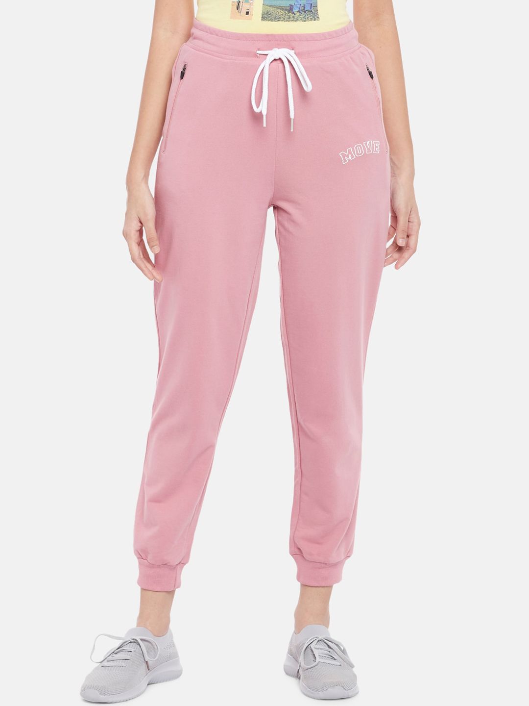 Ajile by Pantaloons Women Pink Solid Joggers Price in India