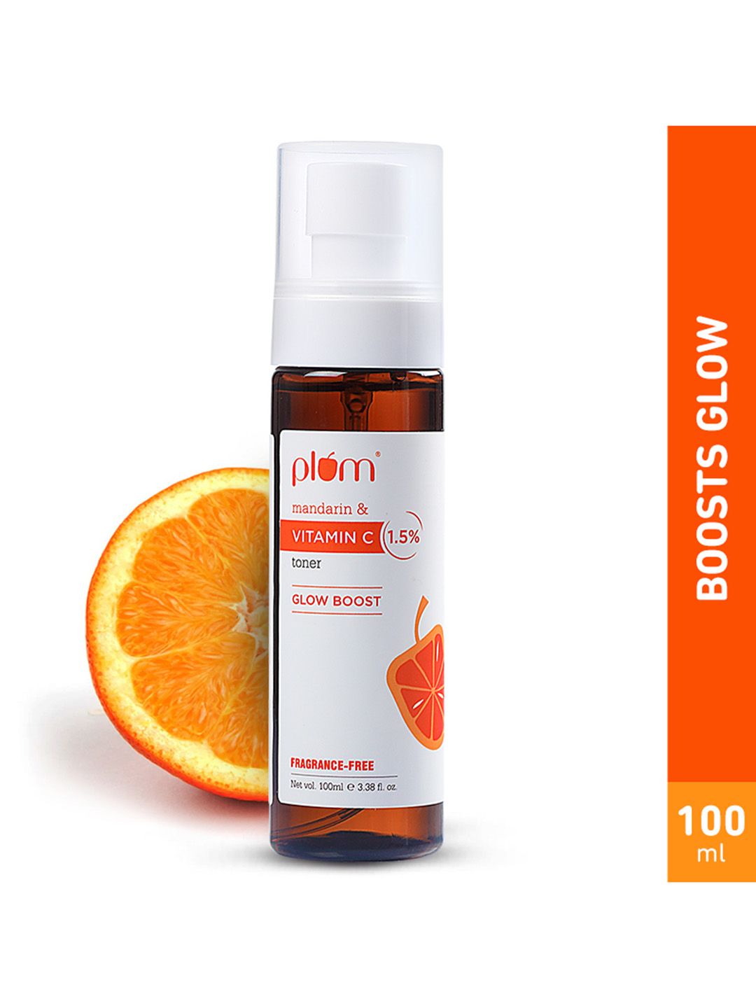 Plum 1.5% Vitamin C Alcohol-Free Spray Toner With Mandarin & Witch Hazel For Glow - 100 ml