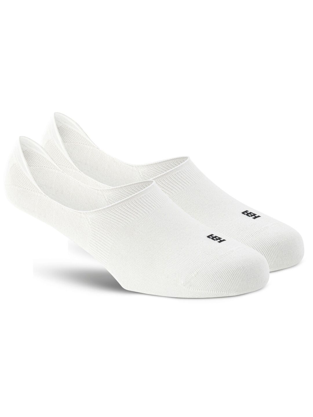 SockSoho Men White Solid Combed Cotton Shoe Liners