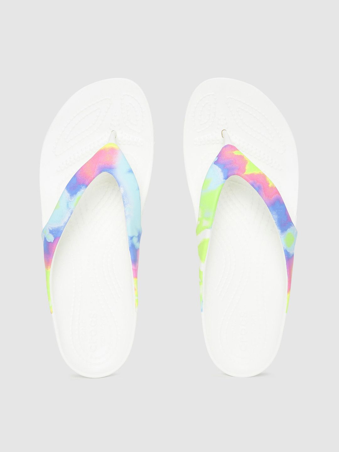 Crocs Women Multicoloured & White Kadee II Seasonal Graphic Printed Croslite Flip-Flops Price in India