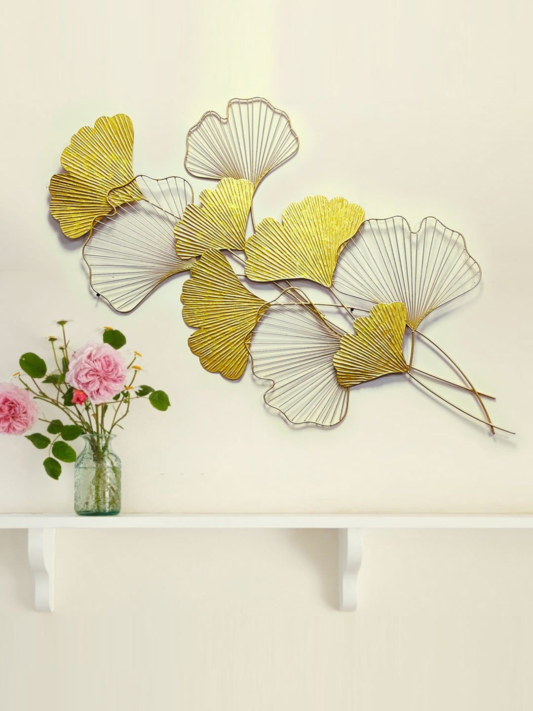 Wembley Toys Gold-Toned Metal Leaf Wall Decor Price in India