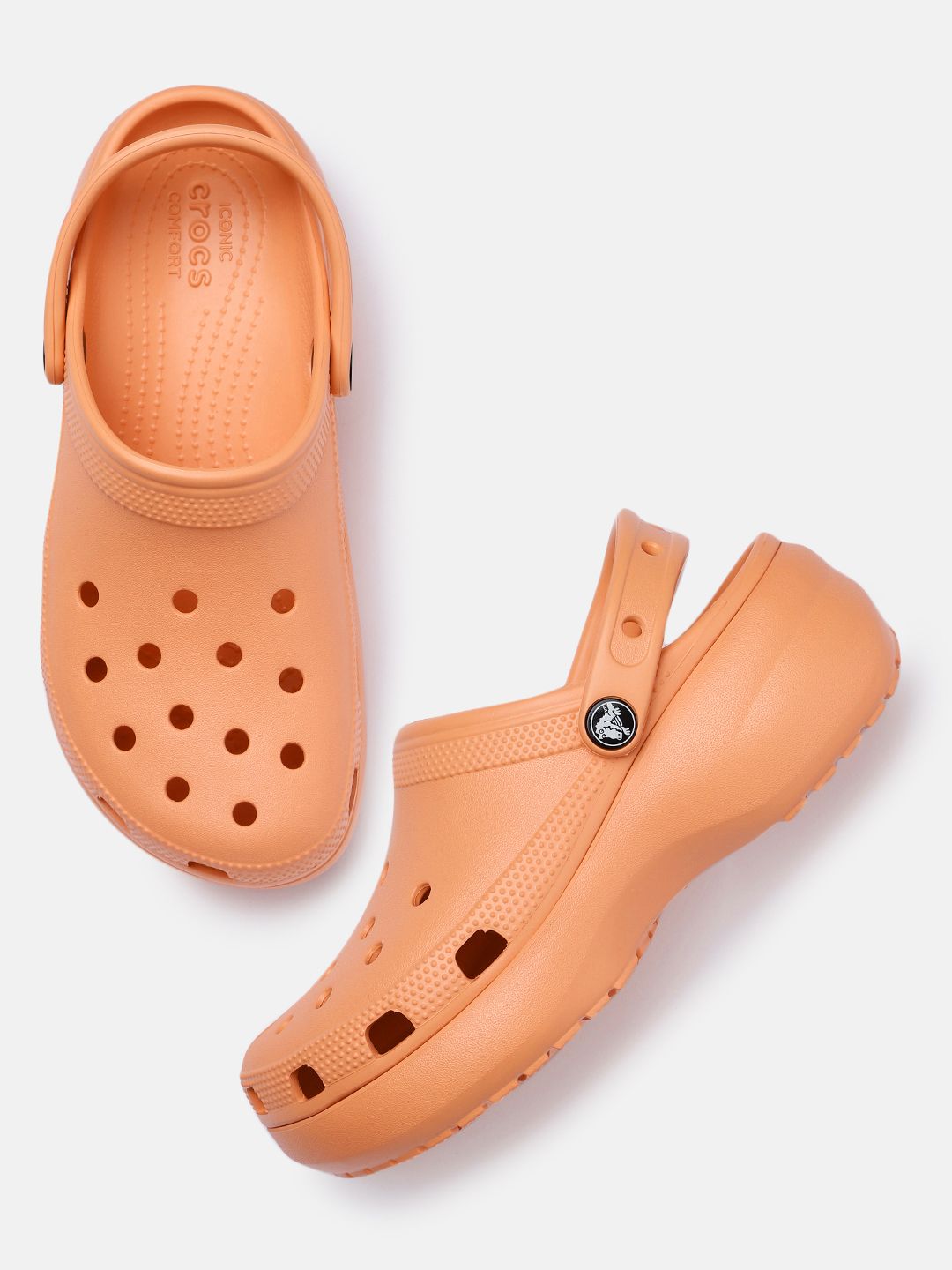 Crocs Women Orange Croslite Clogs Price in India
