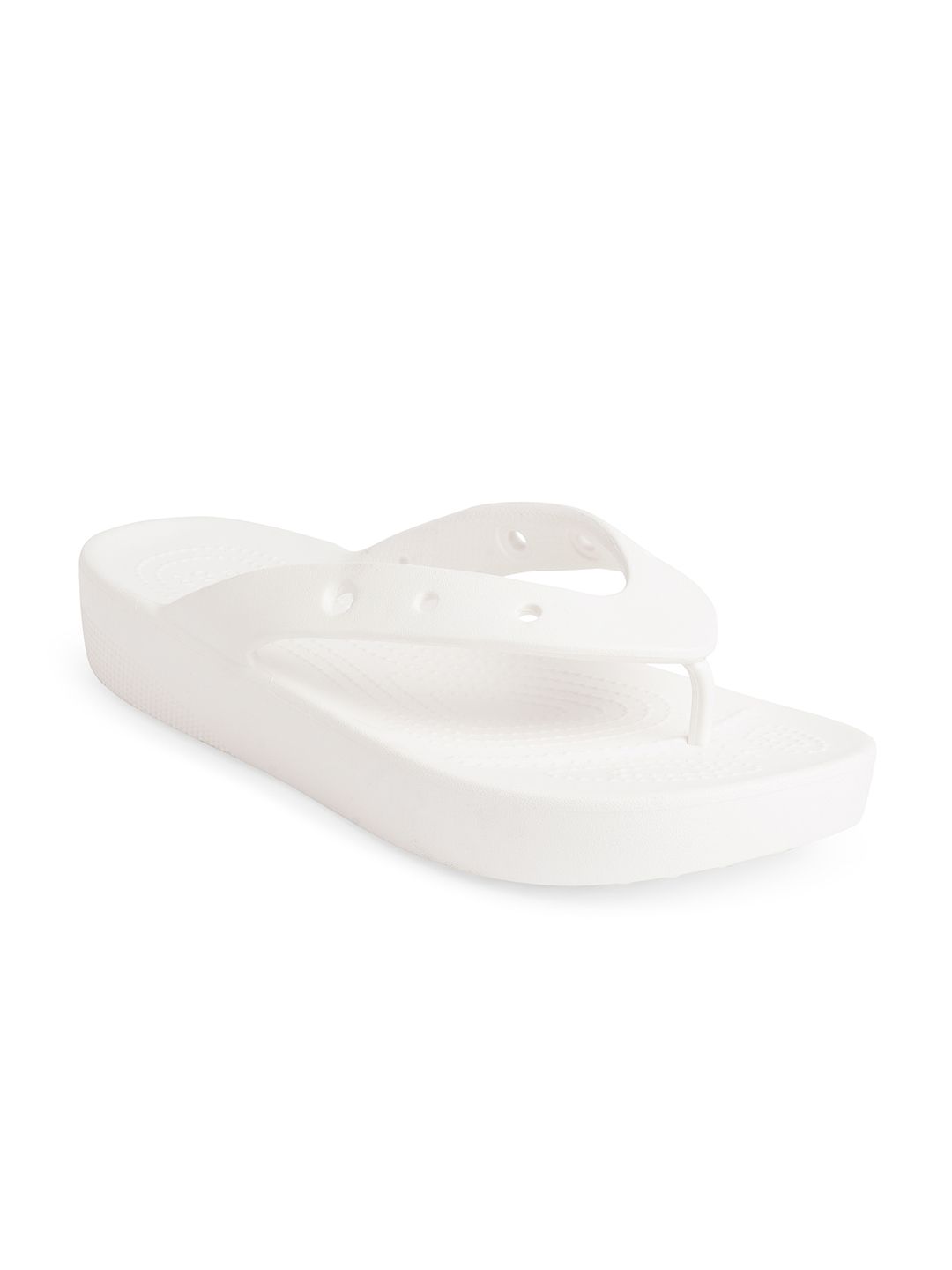 Crocs Women White Croslite Thong Flip-Flops