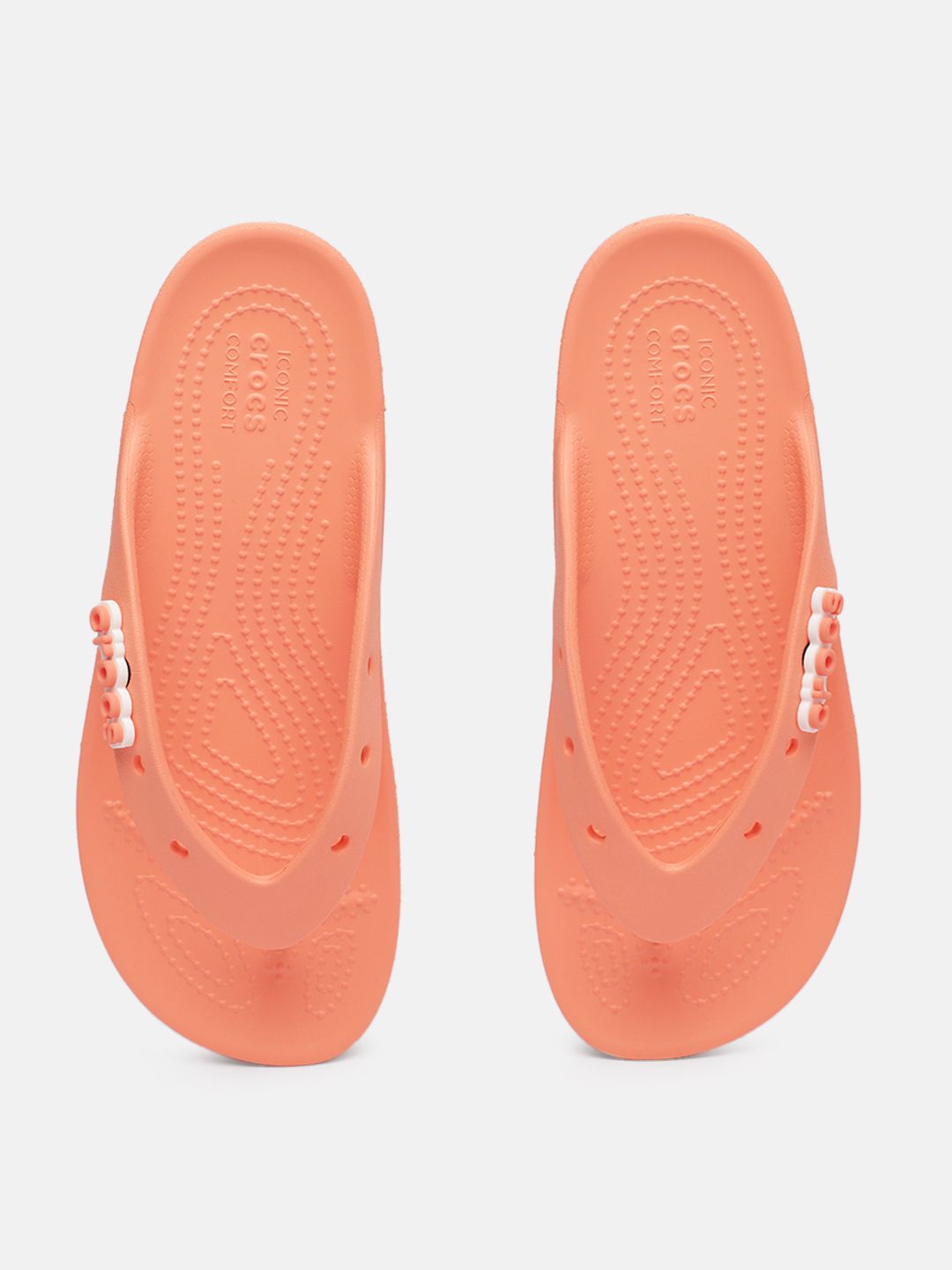 Crocs Women Peach-Coloured Croslite Thong Flip-Flops Price in India