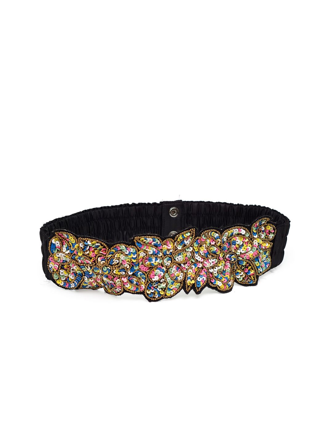 Diwaah Women Black Embellished Belt Price in India