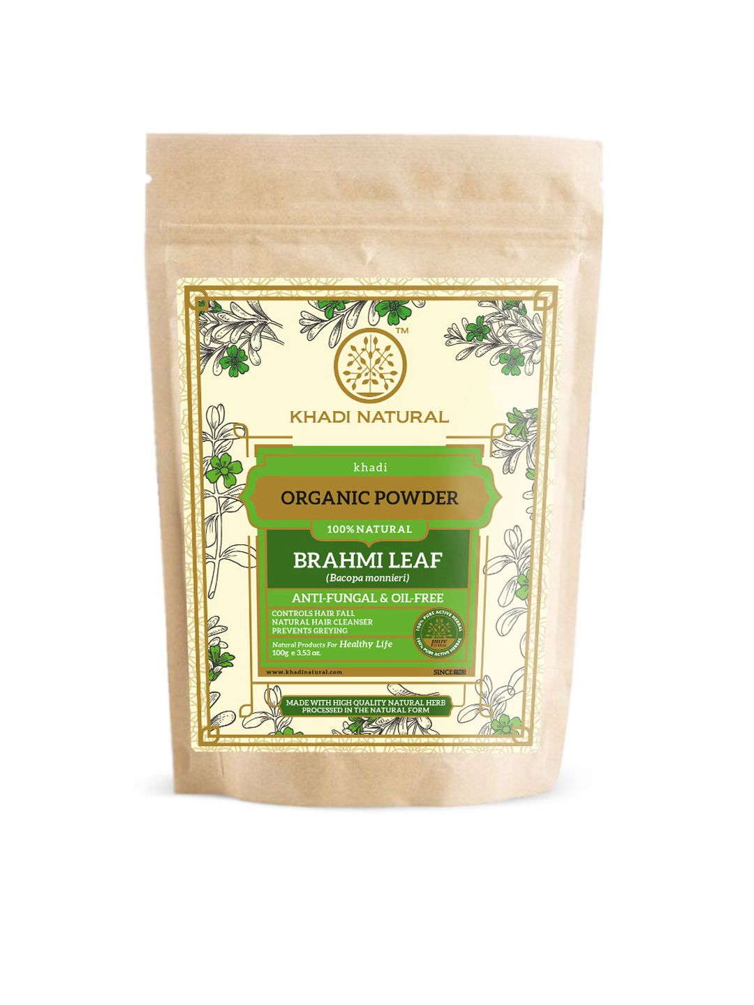 Khadi Natural Herbal Brahmi Leaf organic Powder Price in India