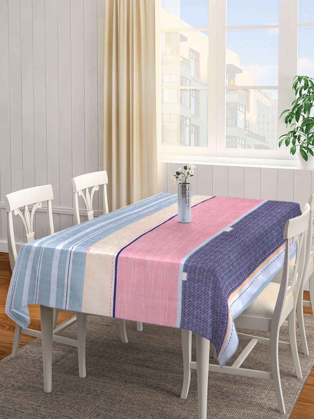 Arrabi Multi Stripes 6 Seater Table Cover Price in India