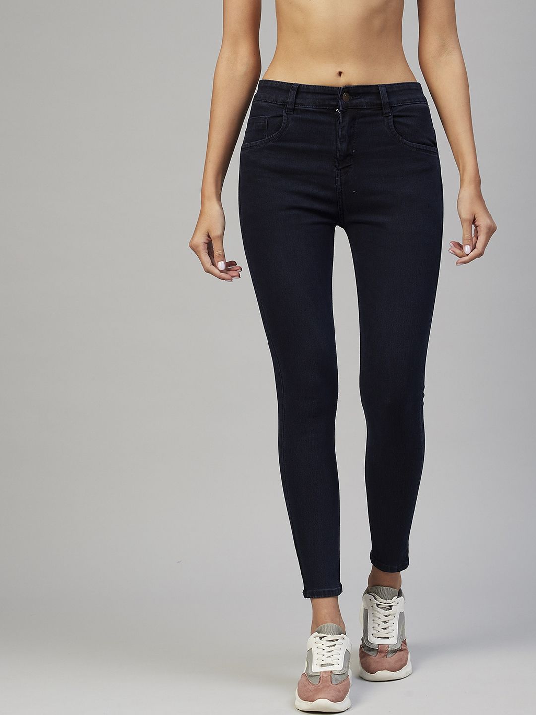 Orchid Blues Women Blue High-Rise Skinny Fit Jeans Price in India