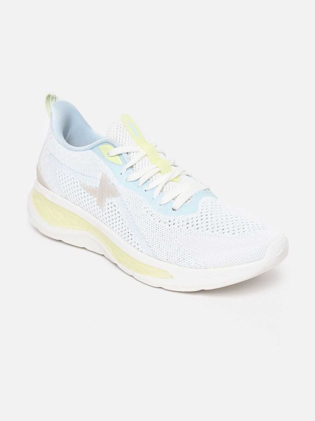 Xtep Women White Textile Running Non-Marking Sports Attitude Shoes Price in India