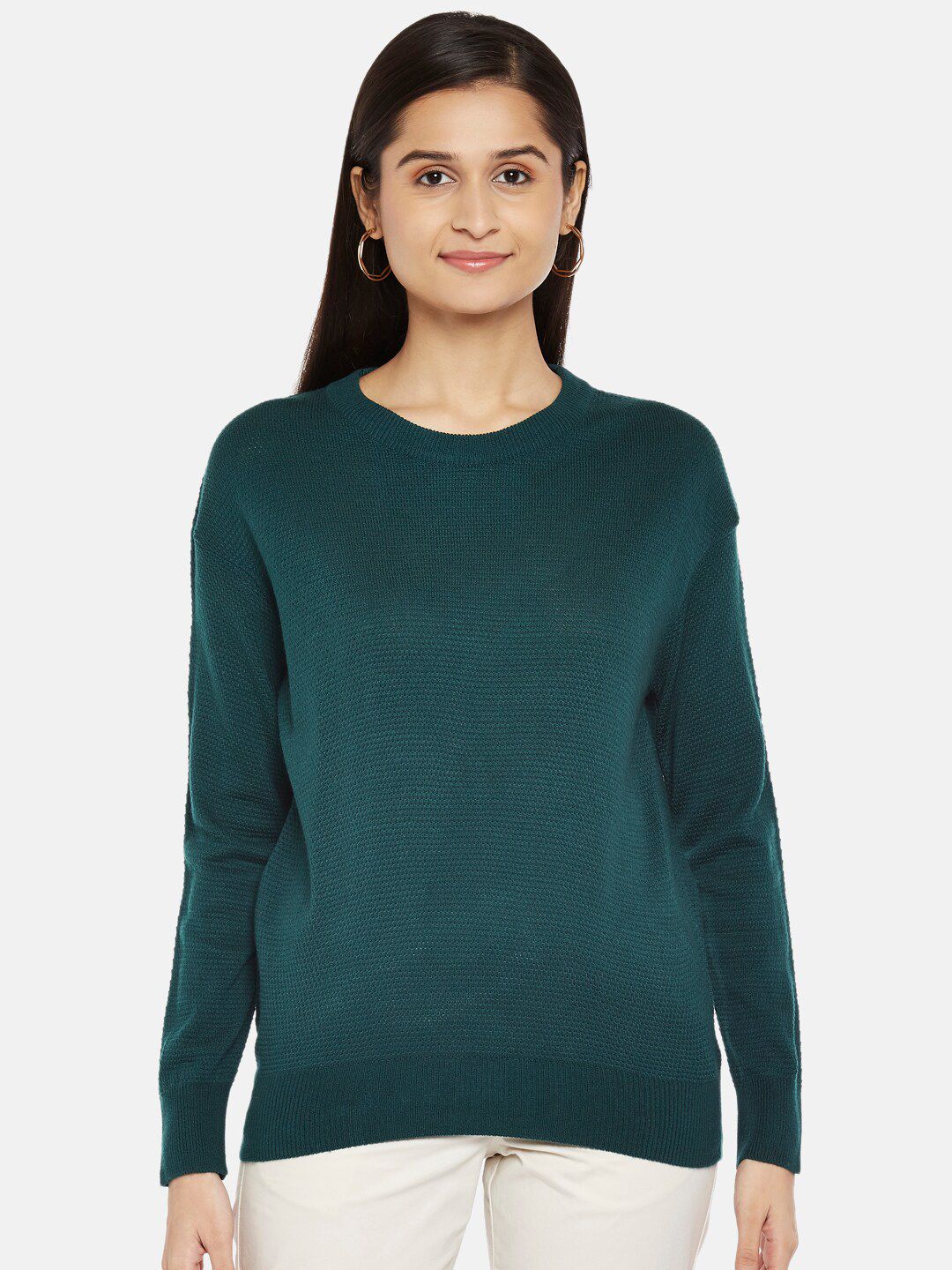 Honey by Pantaloons Women Green Acrylic Pullover Price in India
