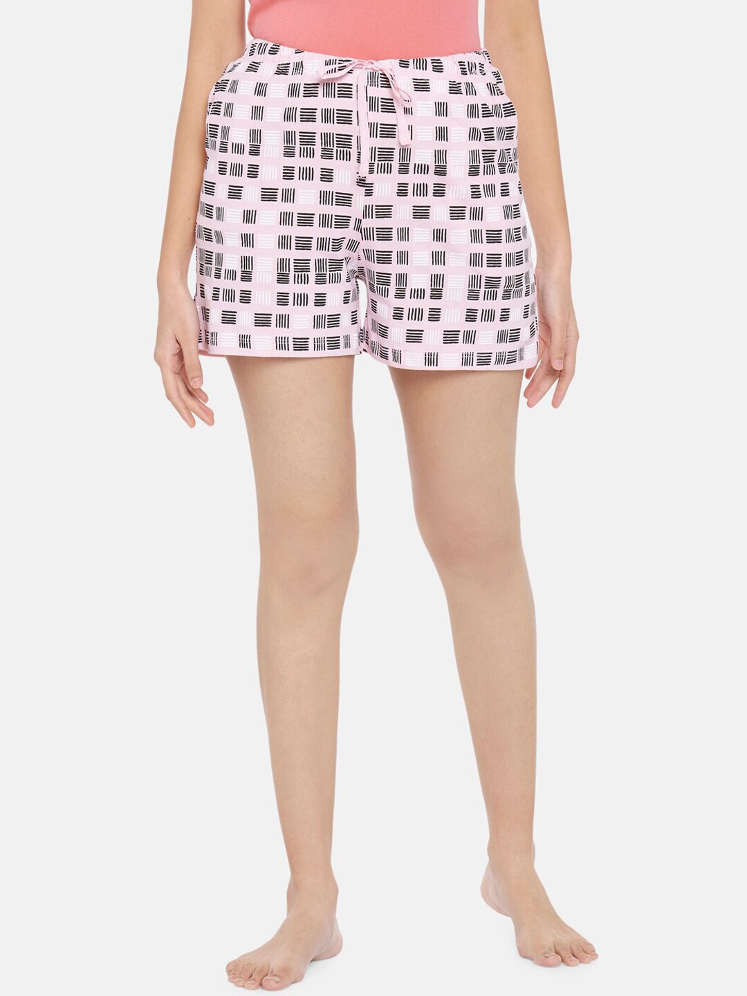 Dreamz by Pantaloons Women Pink Printed Regular Lounge Shorts Price in India