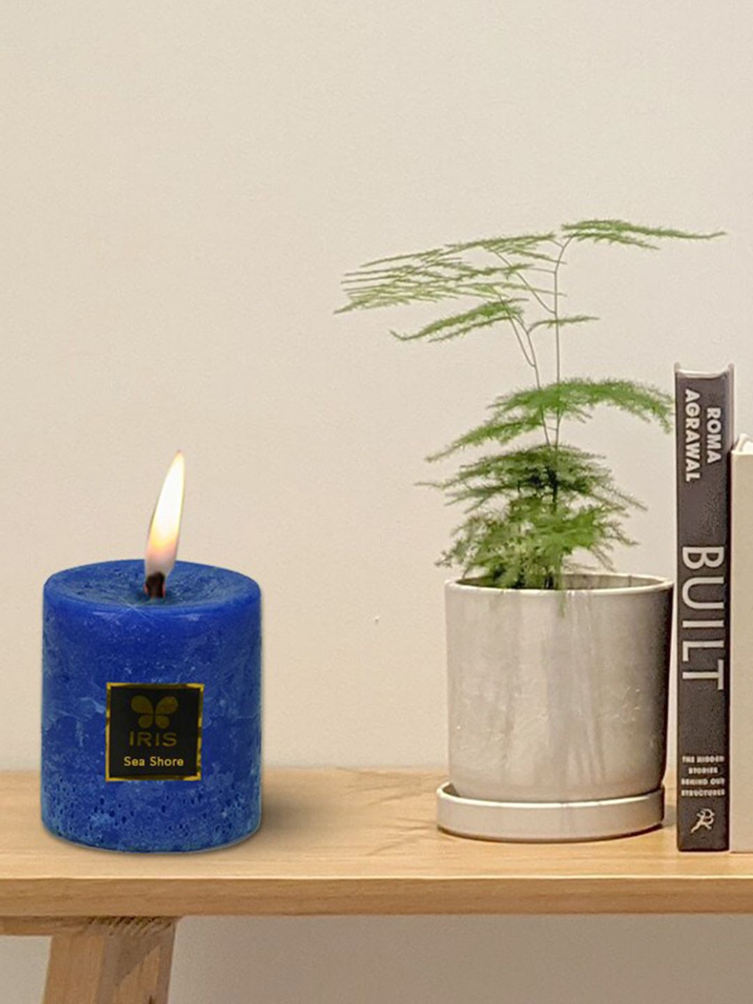 Iris Blue Solid Candle Price in India