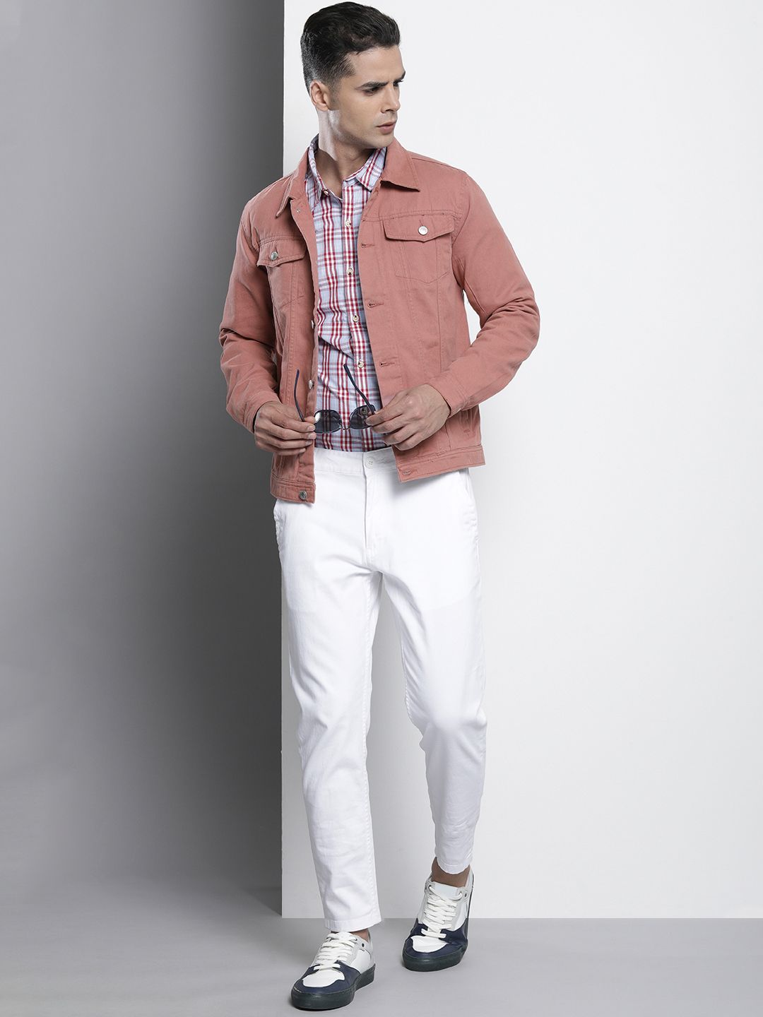 The Indian Garage Co Men Pink Lightweight Bomber Jacket