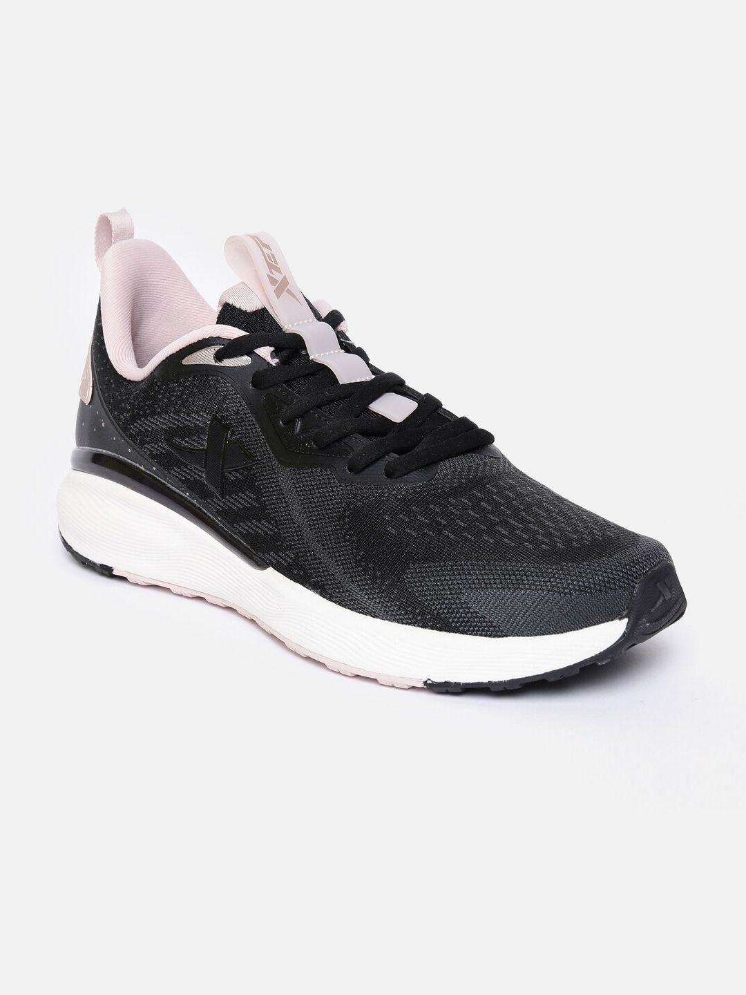 Xtep Women Black Textile Running Non-Marking Shoes Price in India