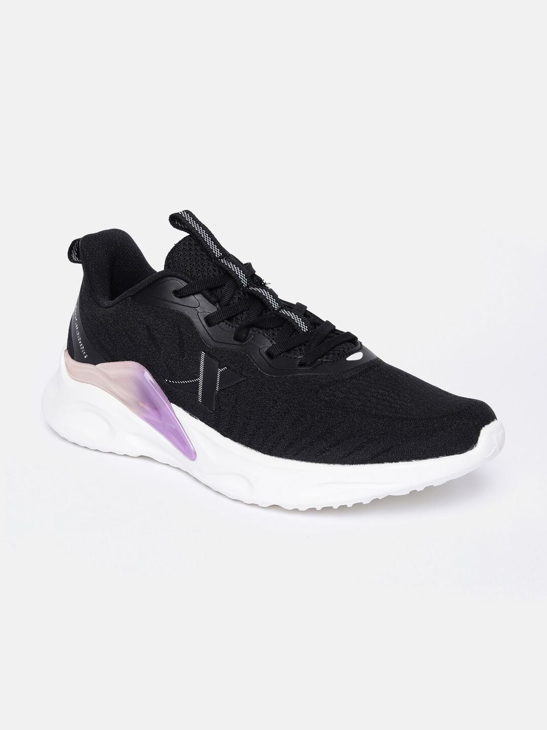 Xtep Women Black Textile Running Non-Marking Shoes Price in India