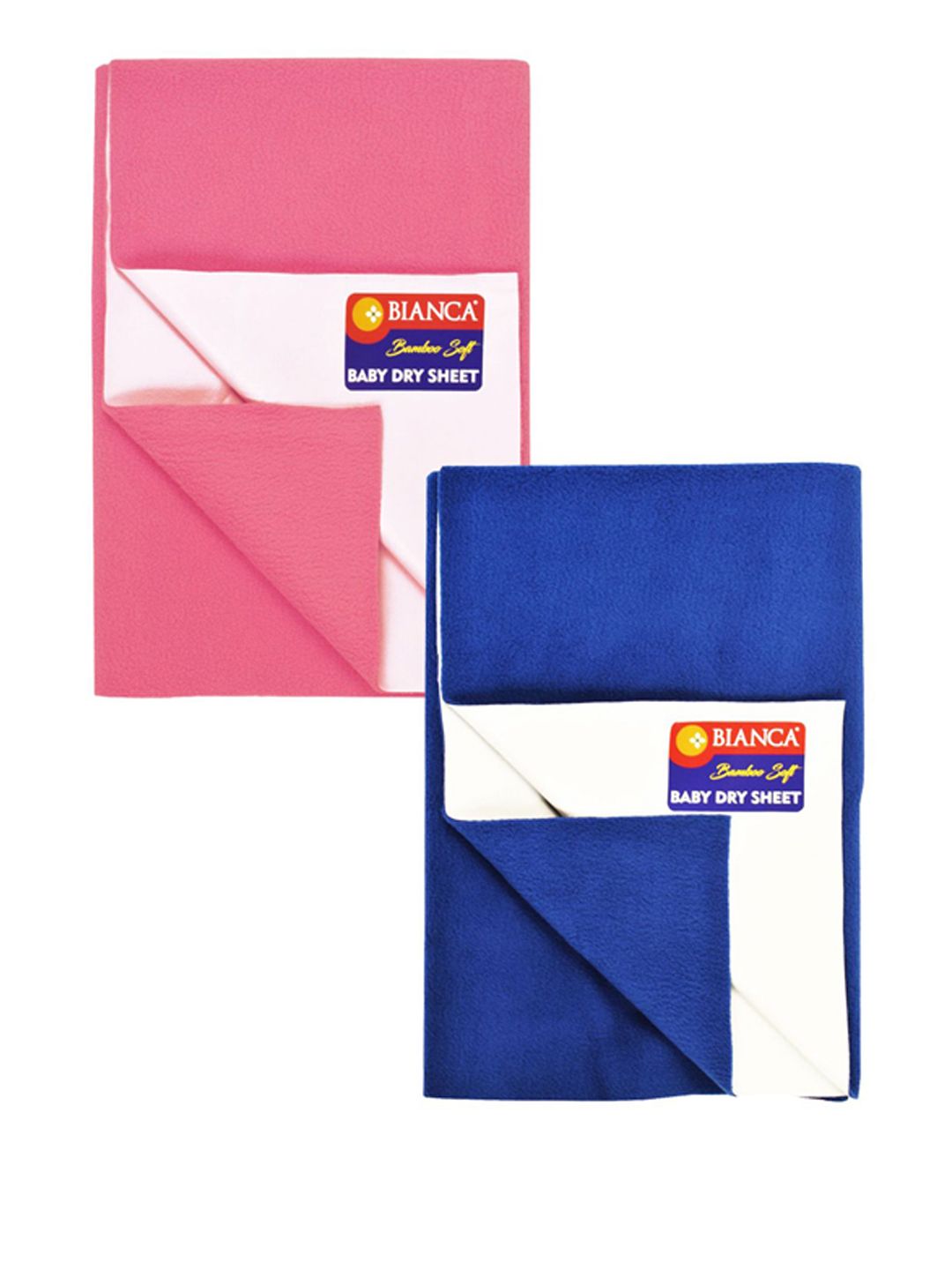 BIANCA Blue & Pink Set of 2 Waterproof Mattress Protector Price in India