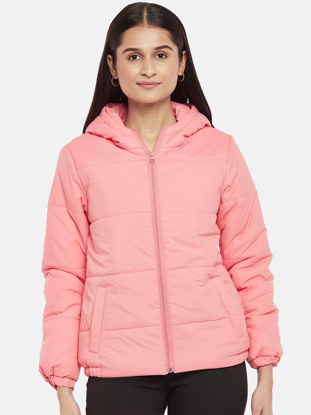 People Women Pink Open Front Jacket Price in India