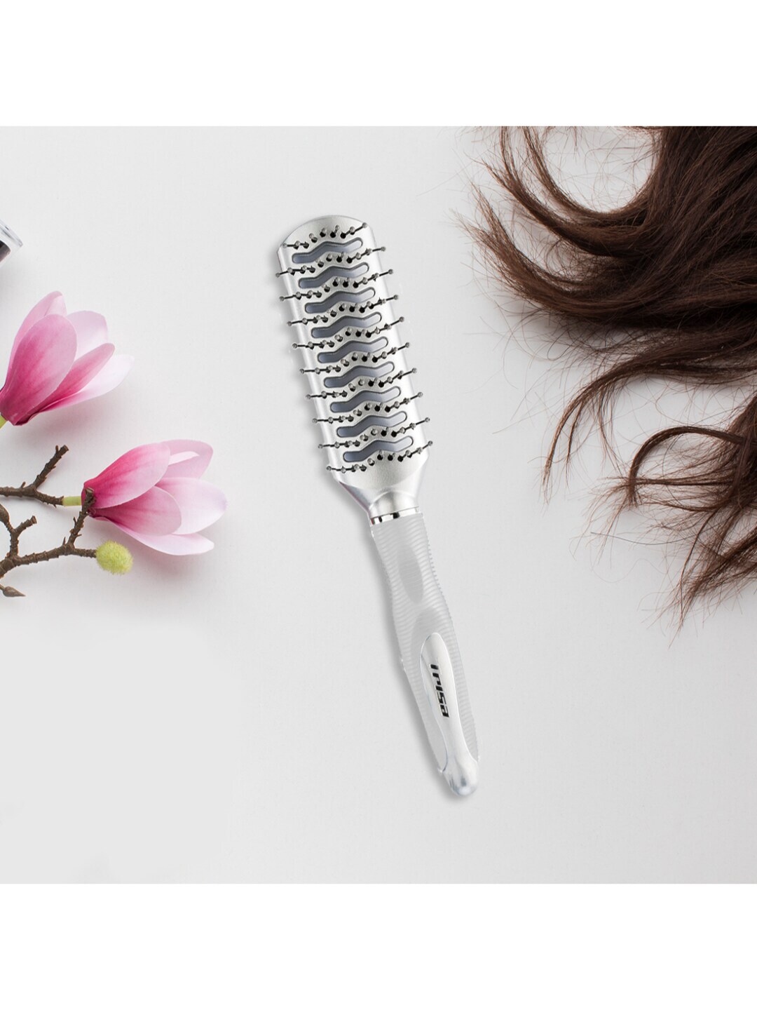 Trisa White Hair Brush with Soft Bristles for Detangling - 551708 Price in India