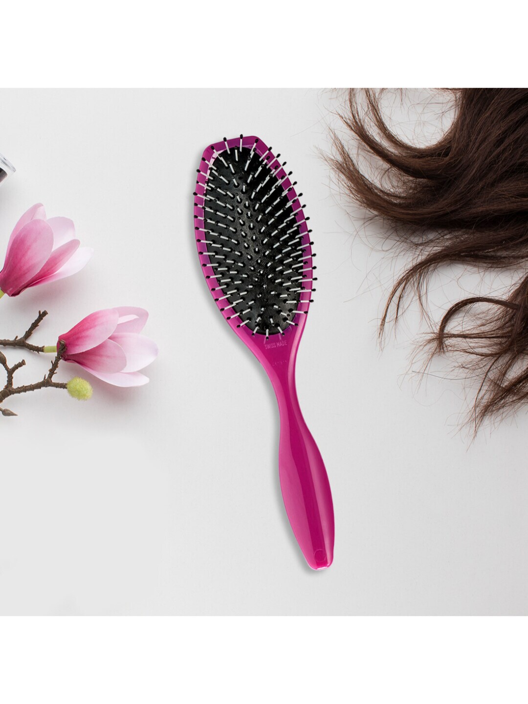 Trisa Pink Paddle Hair Brush with Protected Bristles - 629570 Price in India
